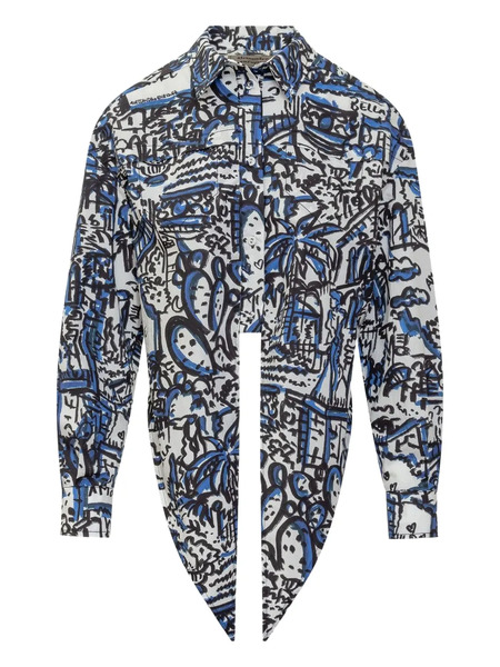  Alessandro Enriquez Camisa Estampada - Azul 