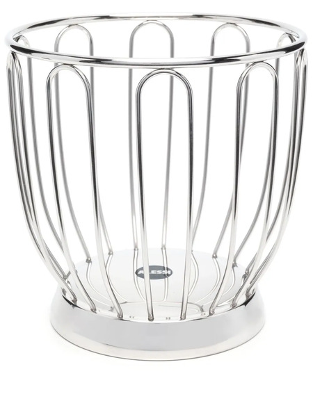  Alessi Cesta De Fruta Con Placa Del Logo - Plateado 
