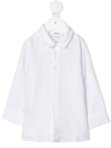  Aletta Camisa Con Cuello De Pico - Blanco 