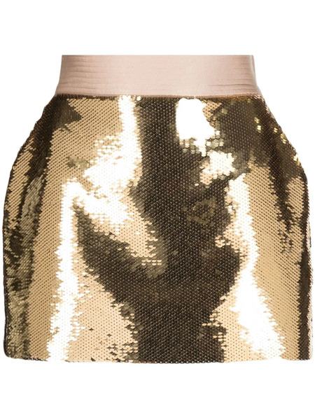  Alex Perry Minifalda Con Lentejuelas - Dorado 