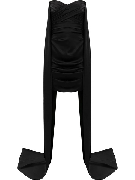  Alex Perry Vestido Con Detalle Drapeado - Negro 