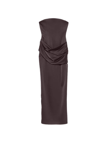  Alex Perry Vestido Largo Drapeado - Gris 