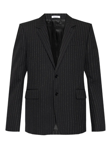  Alexander Mcqueen Blazer A Rayas Diplomáticas - Negro 