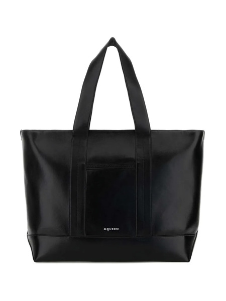 Alexander Mcqueen Bolso Shopper De Piel - Negro 
