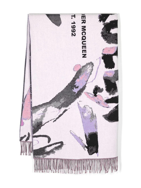  Alexander Mcqueen Bufanda Con Estampado Abstracto - Neutro 