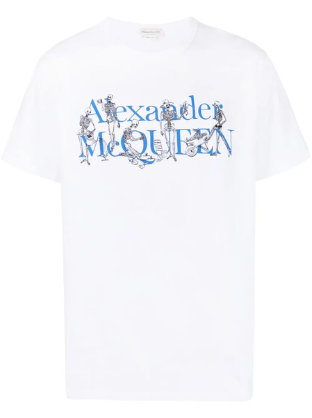  Alexander Mcqueen Camiseta Con Logo Estampado - Blanco 