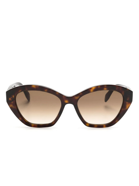  Alexander Mcqueen Eyewear Gafas De Sol Con Efecto De Carey Y Montura Cat Eye - Marrón 