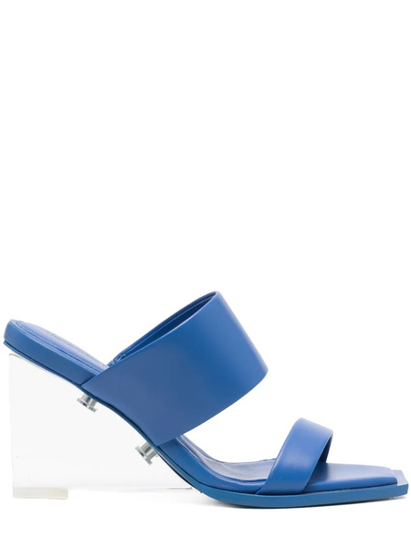  Alexander Mcqueen Mules Con Plataforma De 75 Mm - Azul 