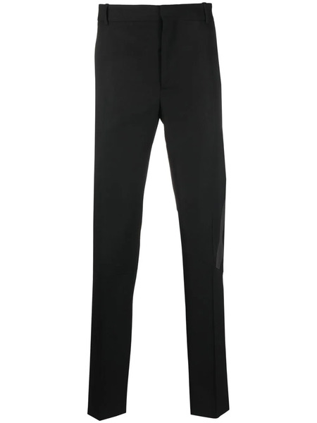  Alexander Mcqueen Pantalones De Vestir A Rayas - Negro 