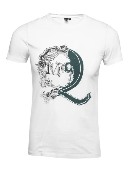  Alexander Mcqueen Pre-owned Camiseta Con Monograma Y Motivo Floral - Blanco 