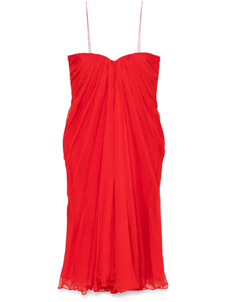  Alexander Mcqueen Strapless Dress - Rojo 