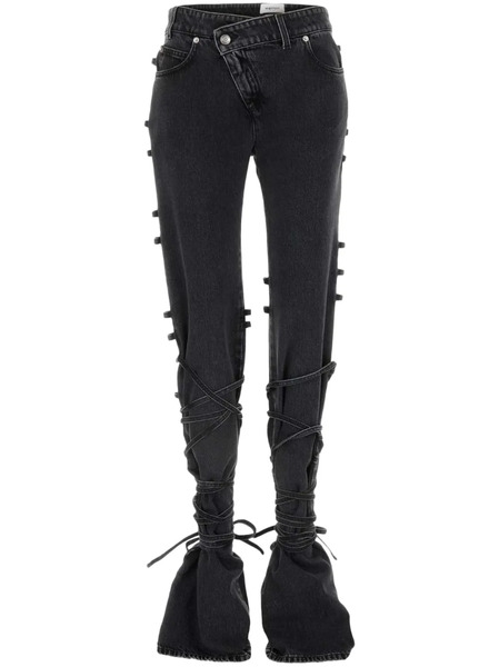  Alexander Mcqueen Vaqueros Con Lazo - Negro 