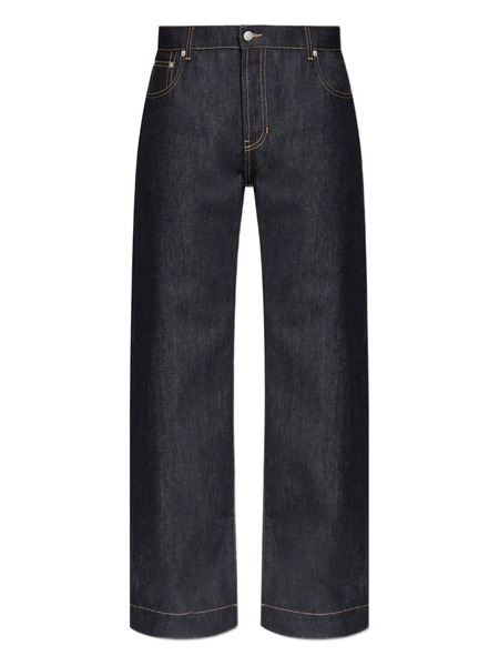  Alexander Mcqueen Vaqueros Con Parche Del Logo - Azul 