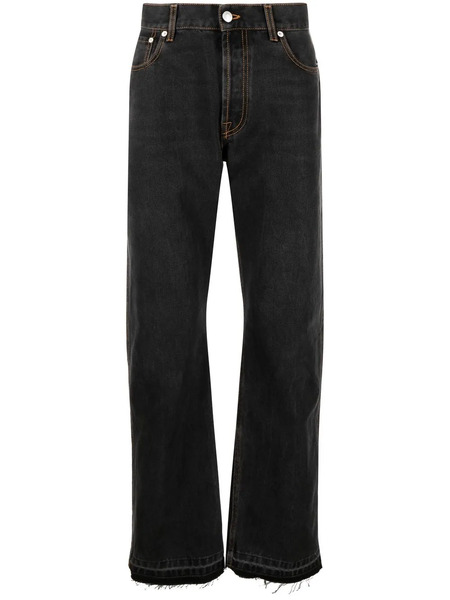  Alexander Mcqueen Vaqueros Rectos Con Raya Lateral - Negro 