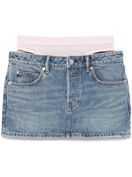  Alexander Wang Falda Corta Prestyle - Azul 