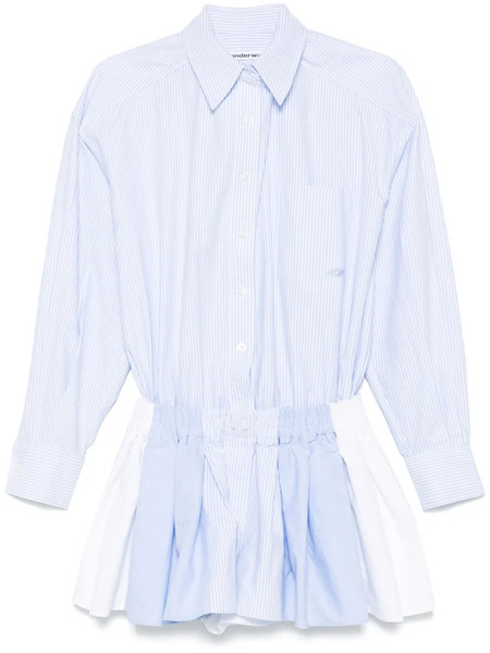  Alexander Wang Mono Corto Con Pliegues - Azul 