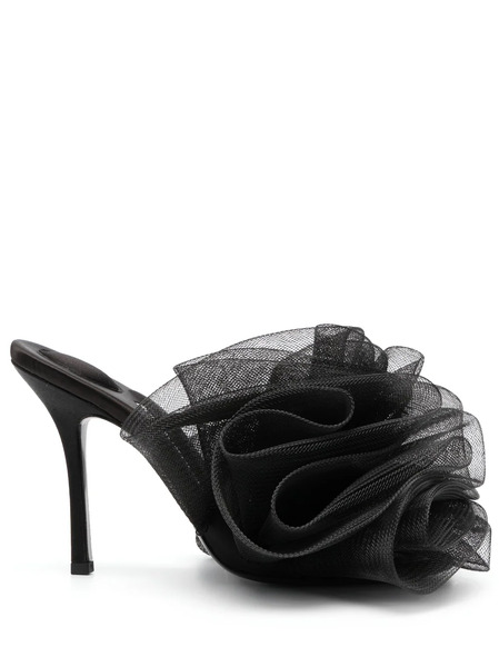  Alexander Wang Mules Fruncidos - Negro 