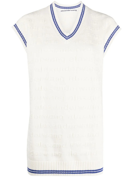  Alexander Wang Top A Rayas - Neutro 