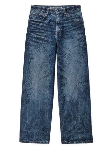  Alexander Wang Vaqueros Con Parche Del Logo - Azul 