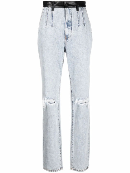  Alexander Wang Vaqueros Con Talle Alto - Azul 