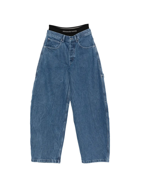  Alexander Wang Vaqueros De Talle Medio - Azul 