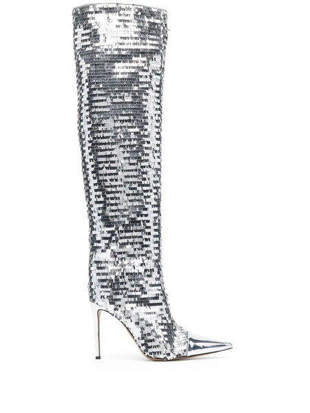  Alexandre Vauthier Botas Altas Clem - Plateado 