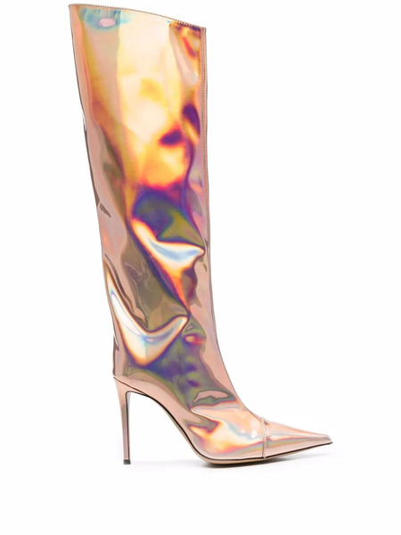  Alexandre Vauthier Botas Con Efecto Tornasolado - Rosa 
