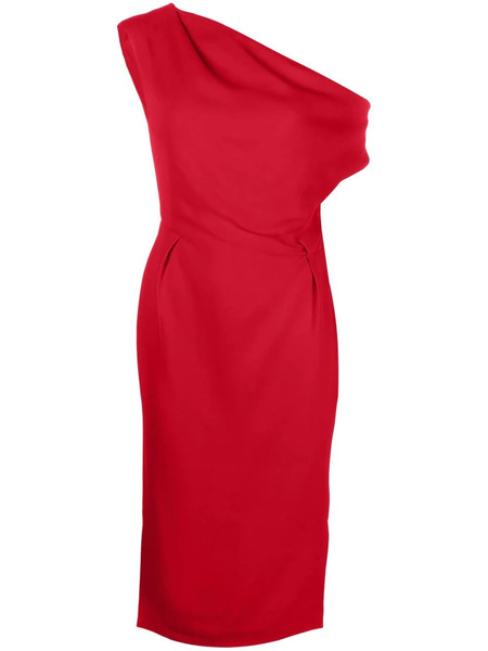  Alexandre Vauthier Vestido Midi Drapeado - Rojo 