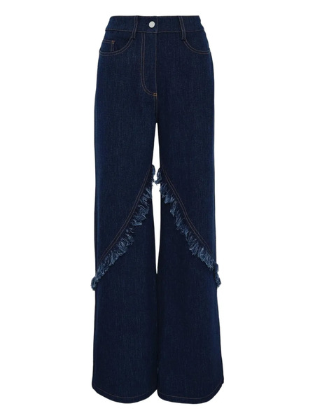  Alexis Pantalones Braxten Con Flecos - Azul 
