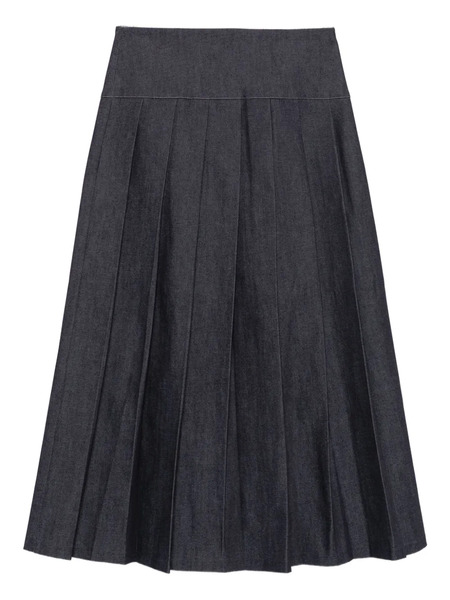  Alfie Falda Midi Vaquera Plisada - Azul 