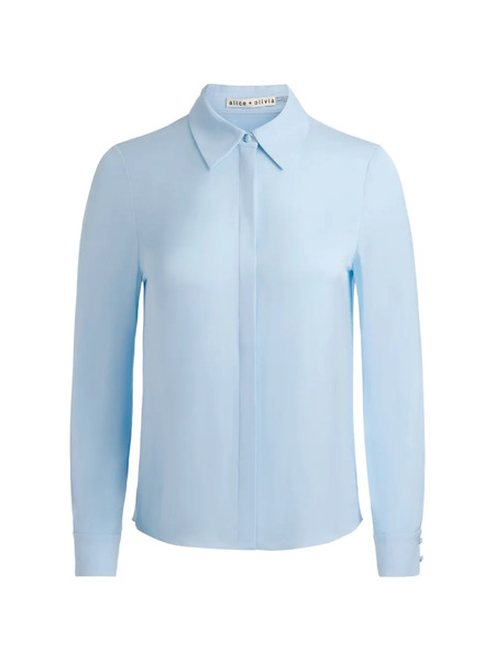  Alice + Olivia Top Con Solapa - Azul 