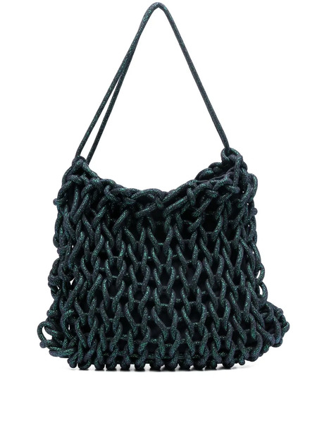  Alienina Bolso De Hombro Sara Con Diseño Entretejido - Azul 