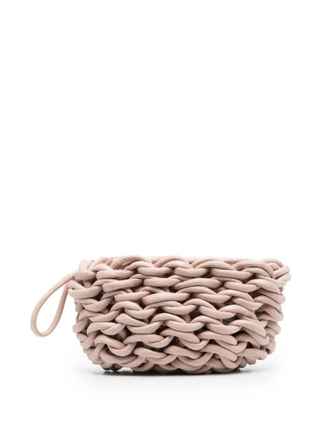  Alienina Bolso De Mano Tebe Con Diseño Tejido - Rosa 