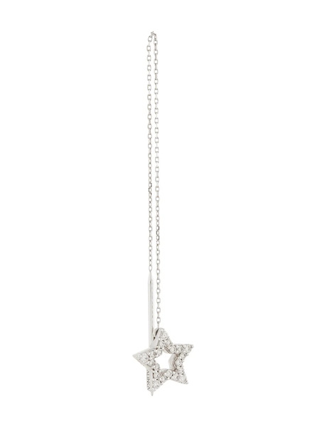  Alinka Pendiente Stasia Thread Con Diamantes En Oro Blanco De 18kt - Plateado 