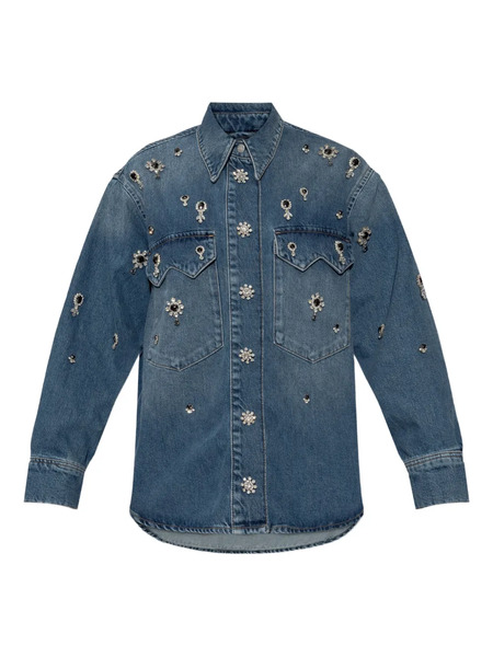  Allsaints Camisa Con Apliques - Azul 