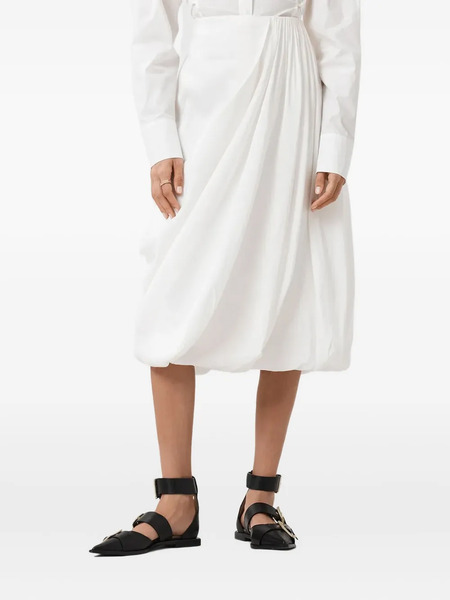  Allsaints Falda Midi Nia Drapeada - Blanco 