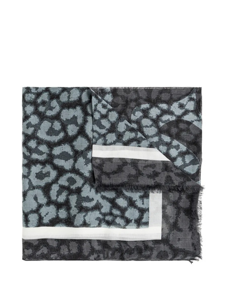  Allsaints Fular Con Estampado De Leopardo - Azul 