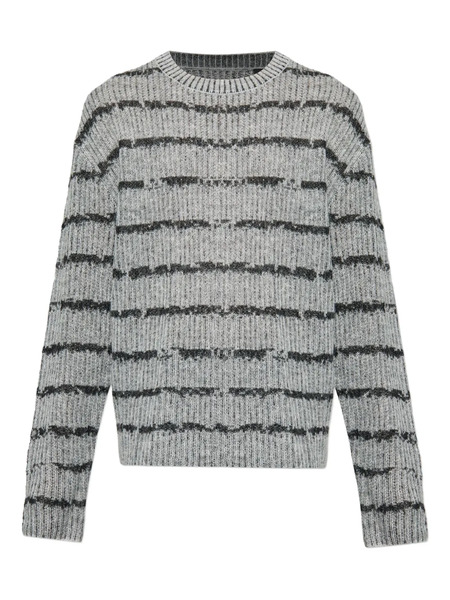  Allsaints Jersey Disolved A Rayas - Gris 