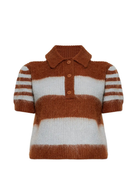  Allsaints Top A Rayas - Marrón 