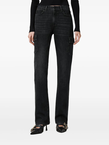  Allsaints Vaqueros Hollis Con Bolsillos Cargo - Negro 