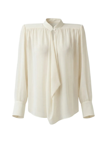  Almaz Blusa Hit The Trail Drapeada - Blanco 