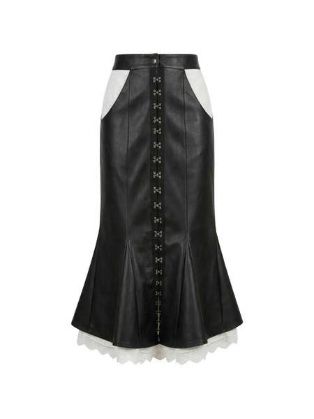  Almaz Falda Midi Frontier - Negro 
