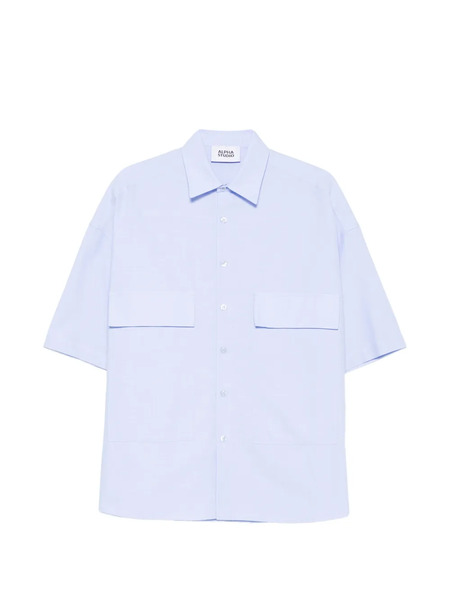  Alpha Studio Camisa Con Bolsillo De Solapa - Azul 