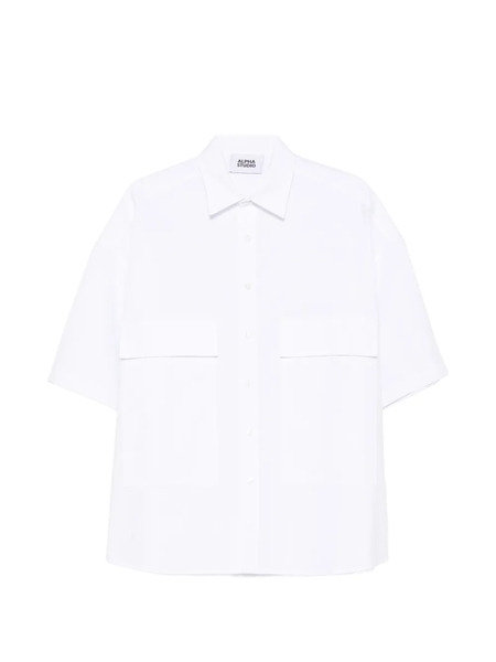  Alpha Studio Camisa Con Bolsillo De Solapa - Blanco 