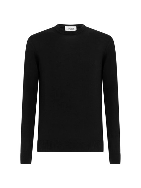  Alpha Studio Jersey Con Cuello Redondo - Negro 