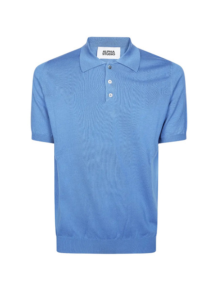  Alpha Studio Polo De Punto Fino - Azul 