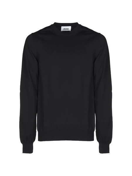  Alpha Studio Sudadera Con Cuello Redondo - Negro 