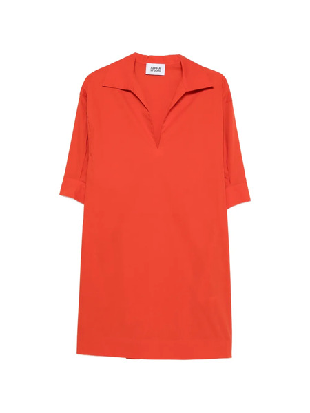 Alpha Studio Vestido Midi Con Cuello De Polo - Naranja 