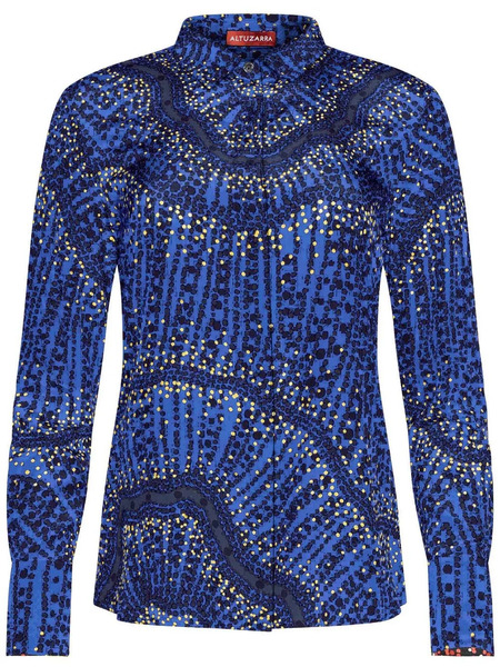  Altuzarra Camisa Chika Estampada - Azul 