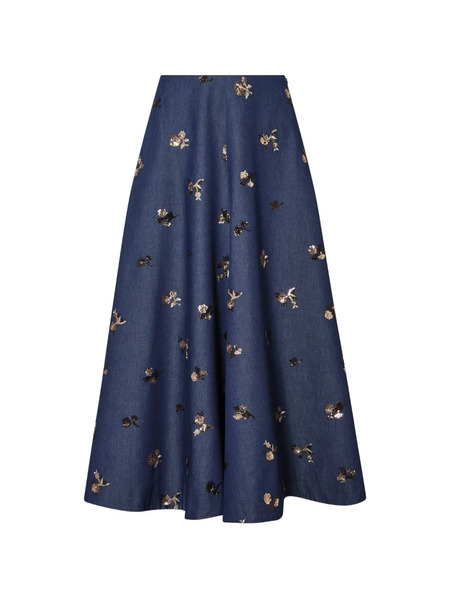  Altuzarra Falda Con Estampado Floral - Azul 